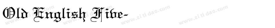 Old English Five字体转换